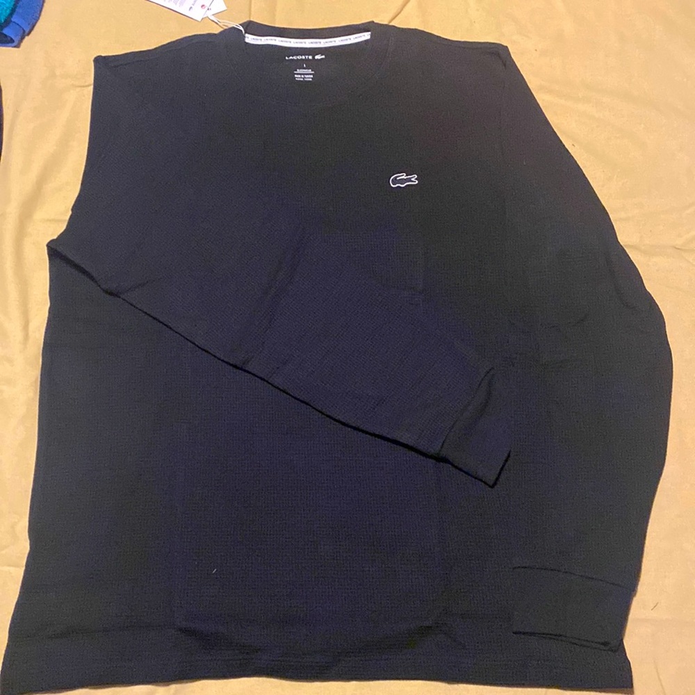 Lacoste long sleeve sleepwear, size large
